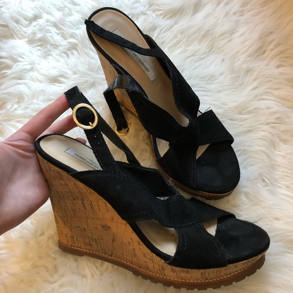 Diane von Furstenberg Wedges Sz 8.5 - Picture 4 of 7
